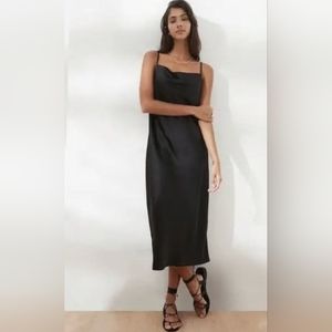 Banana Republic black slip dress